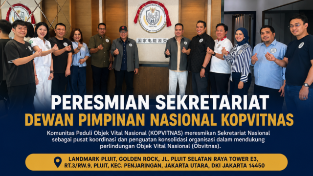 Imam Supriyadi Resmikan Sekretariat DPN KOPVITNAS, Dorong Kolaborasi Nasional Lindungi Objek Vital